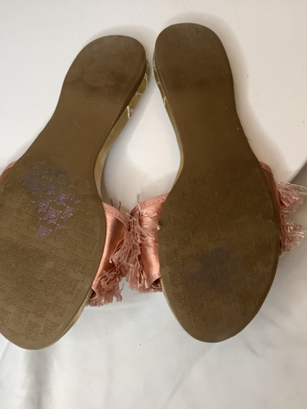 EUC Birdies The Sparrow Fringe Rose Sandals slide sz.5.5 - Picture 7 of 8